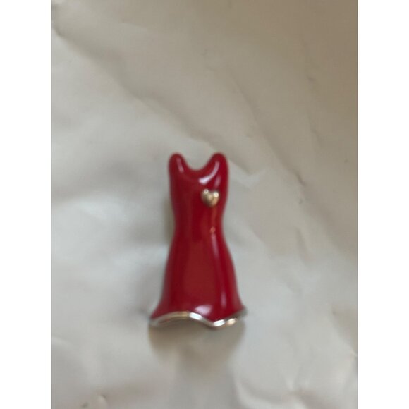 Red Dress Enamel Charm With Heart Accent- Go Red Campaign - Picture 7 of 9
